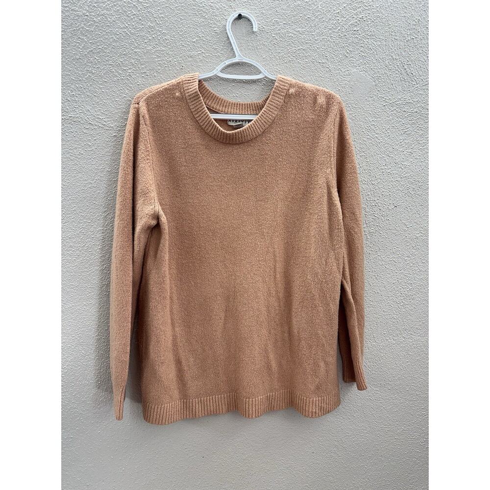 Ava & Viv Womens Sweater Size 2X Pink Round Neck Long Sleeve